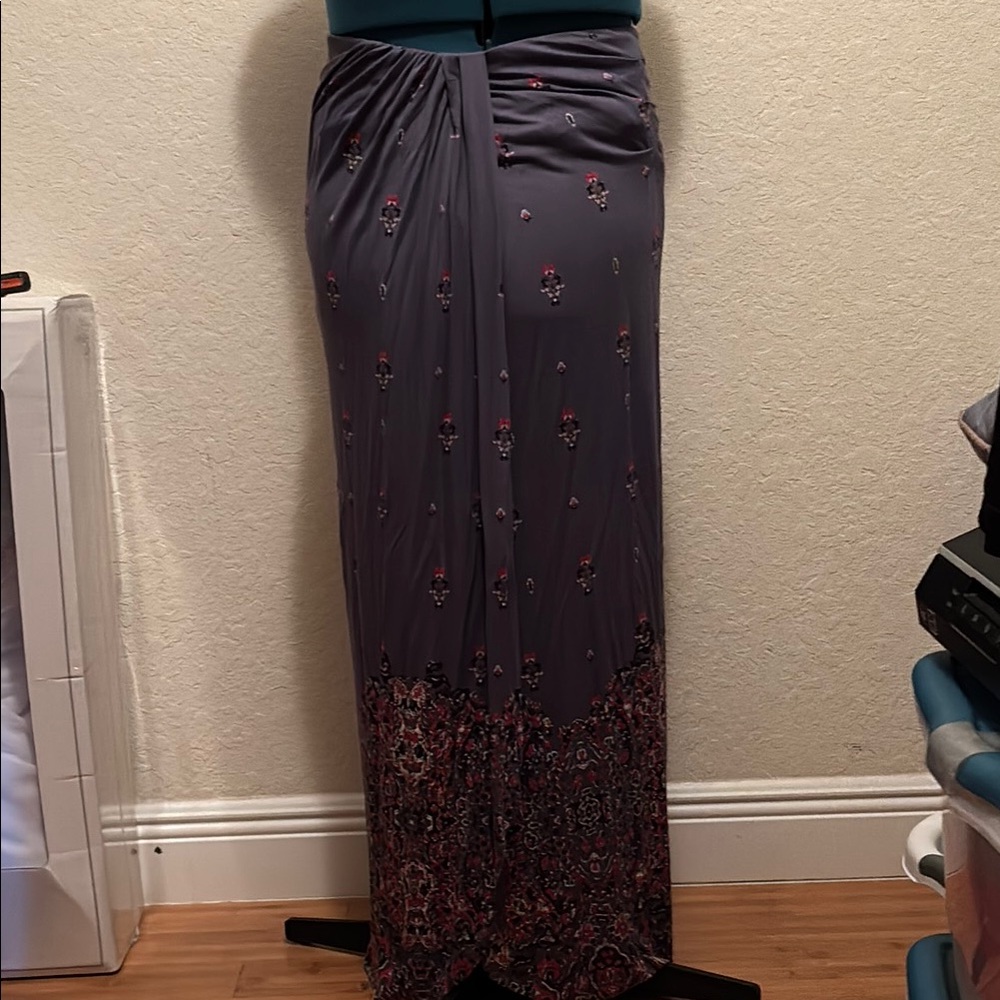 Elegant Gray Maxi Skirt